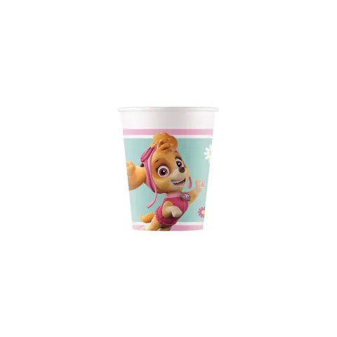 6 VASOS DE PAPEL PATRULLA CANINA  200ML 9CM