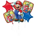 PACK 5 GLOBO FOIL SUPER MARIO 43X43CM 83X55CM