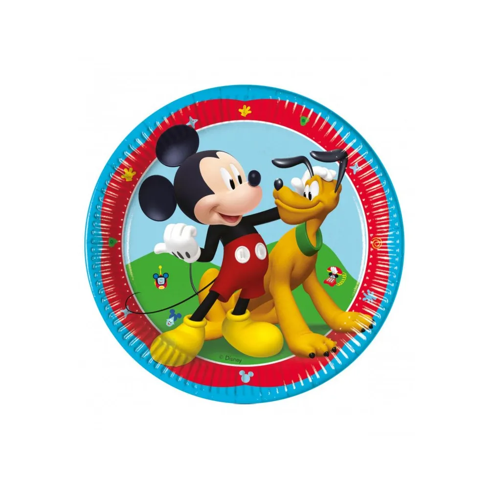 6 PLATOS CARTON 20 CM MICKEY