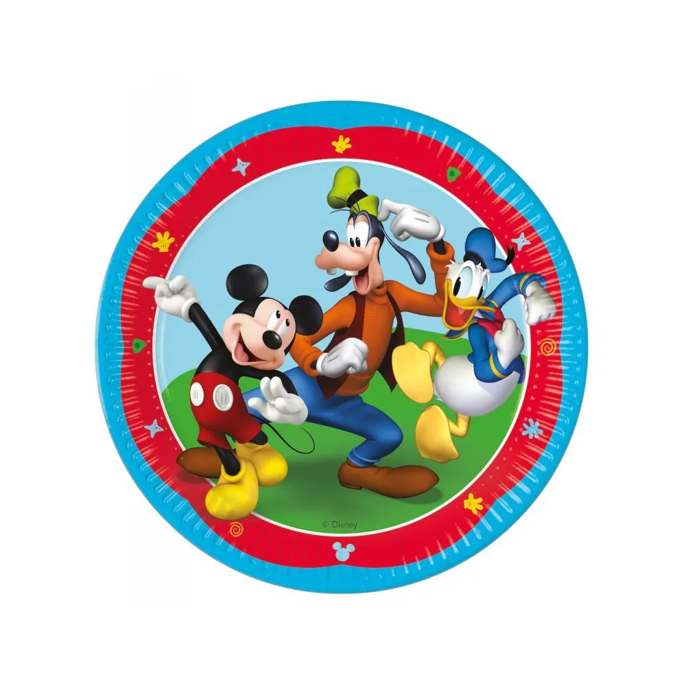 6 PLATOS CARTON 23 CM MICKEY