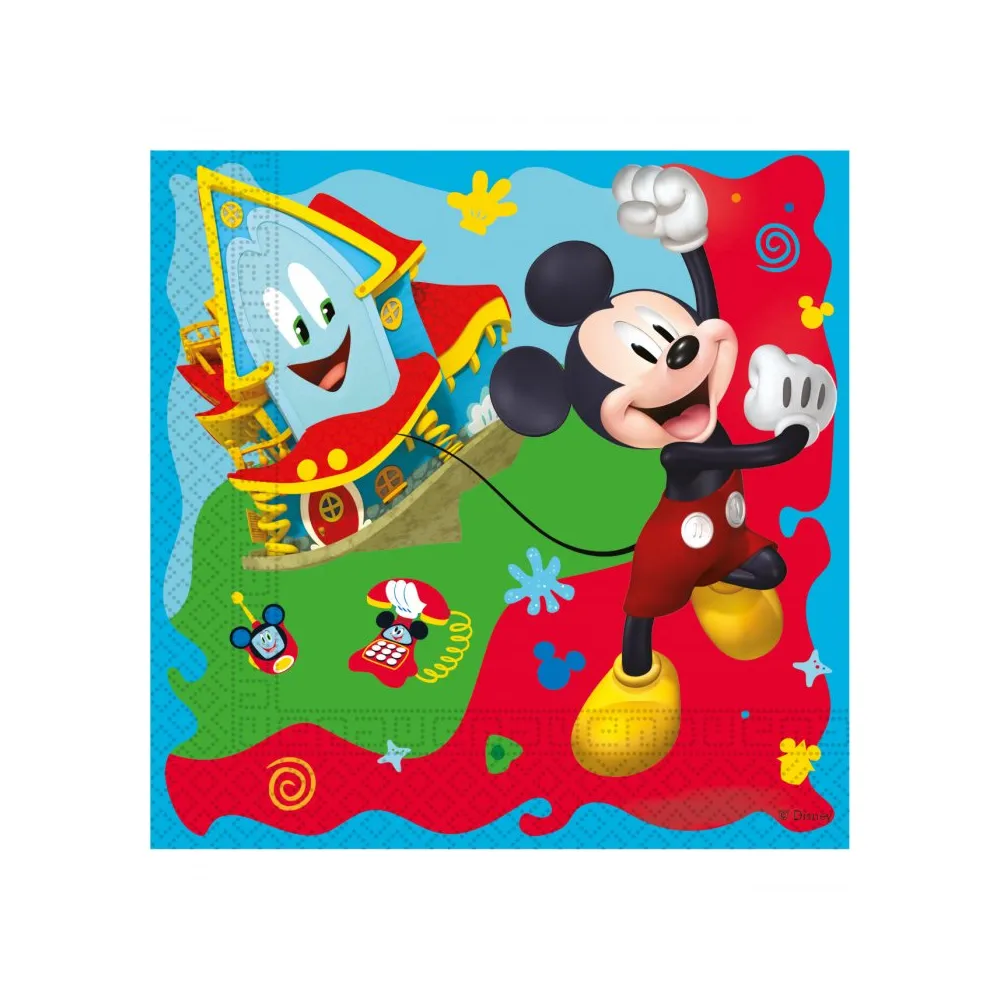 20 SERVILLETAS 33 CM MICKEY ROCK THE HOUSE