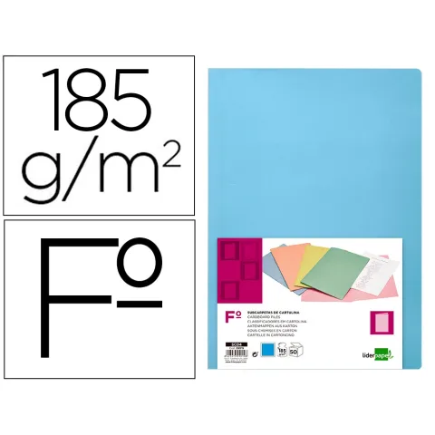 Subcarpeta liderpapel folio 180g/m2