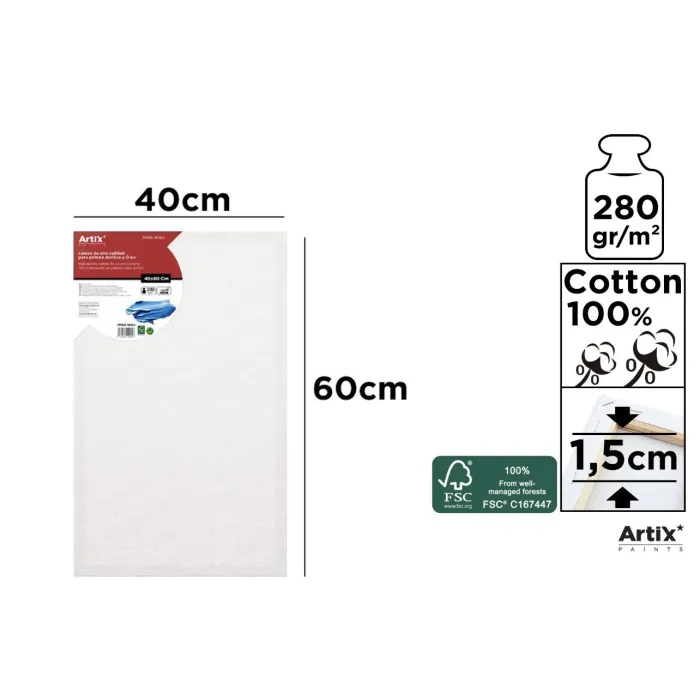 Lienzo con bastidor 1,5 cm, 40 × 60 cm