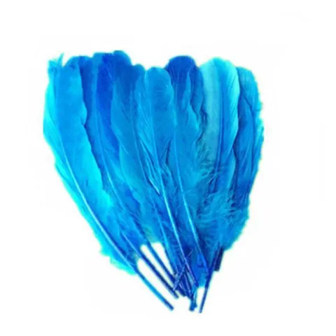 Plumas Color Azul Celeste 25-30cm - Pack de 80 Piezas