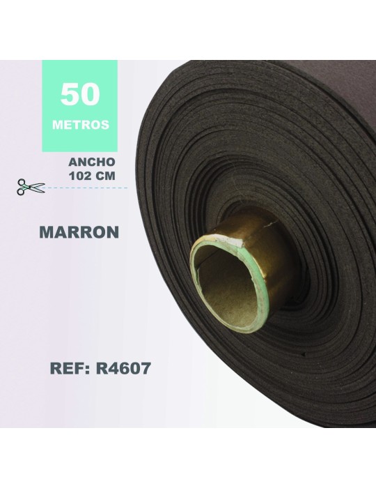 Rollo de Goma EVA, 50 m × 1,02 cm, Marrón
