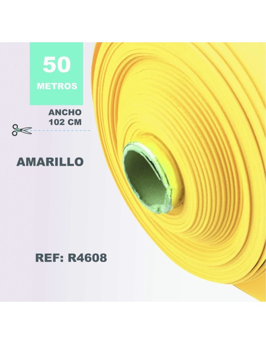 Rollo de Goma EVA, 50 m × 1,02 cm, Amarillo