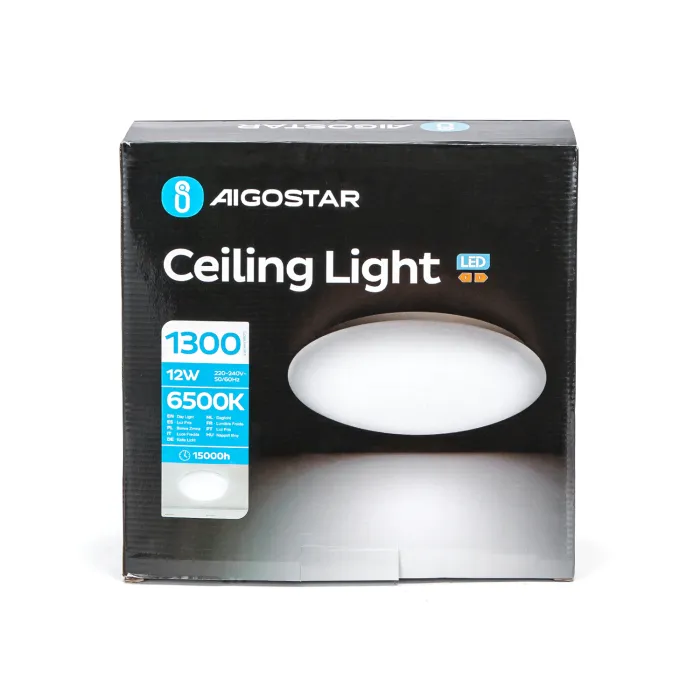 Lámpara del techo LED 12W 6300K 800lm - AIGOSTAR