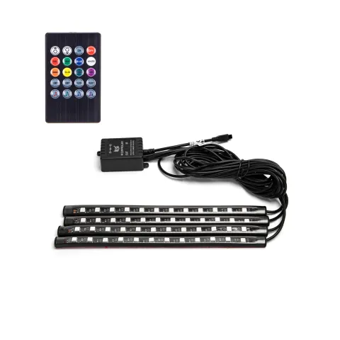 Luz LED RGB de bajo voltaje para el coche 22.5CM 4.5W Pack de 4 - AIGOSTAR