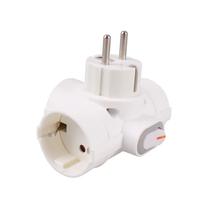 Adaptador europea con interruptor 16A - Aigostar, 3 conectores forma T