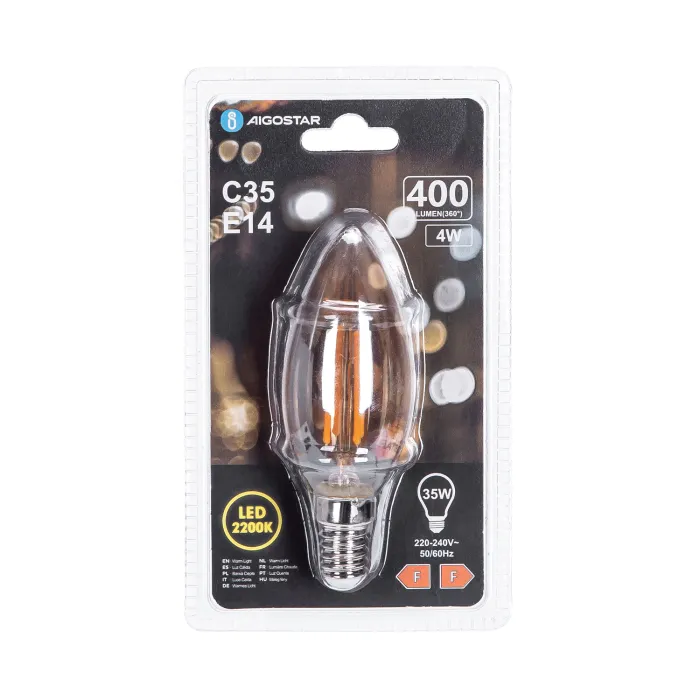 Bombilla de filamento LED C35 4W E14 - AIGOSTAR