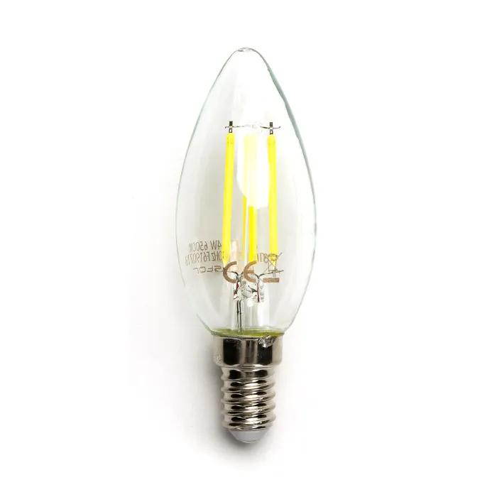Pack 5 Bombilla de filamento LED C35 4 W E14 - Aigostar, Fria 6500K