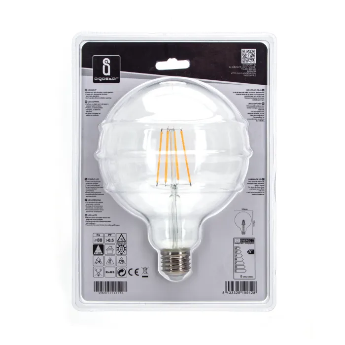 Bombilla de filamento LED G125 8W E27 - AIGOSTAR