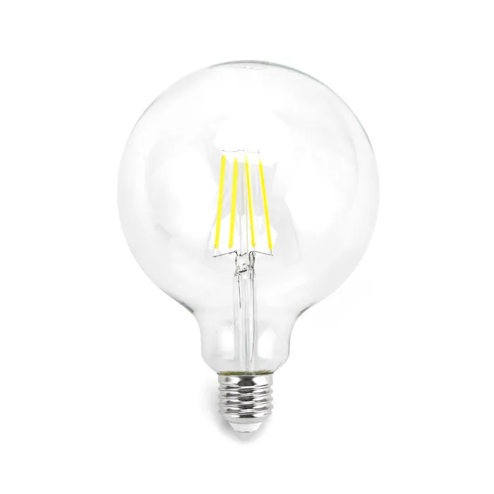 Pack 3 Bombilla de filamento LED G125 8 W E27 - Aigostar, Fria 6500K