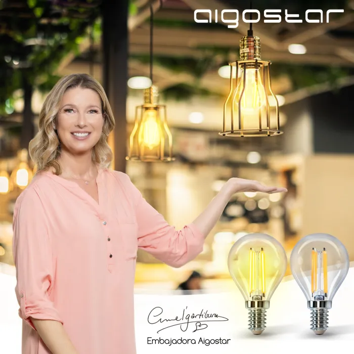 Bombilla de filamento LED G45 6W E27 - AIGOSTAR